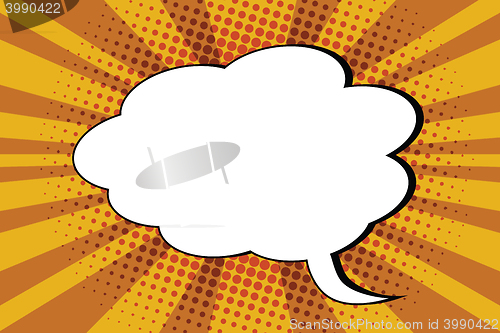 Image of Comic bubble cloud pop art retro
