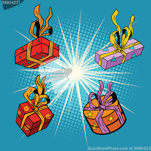 Image of Set boxes with gifts