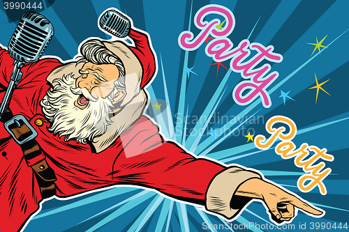 Image of Pop art invitation to a Christmas party