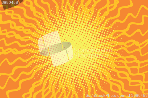 Image of Yellow orange pop art comic retro background