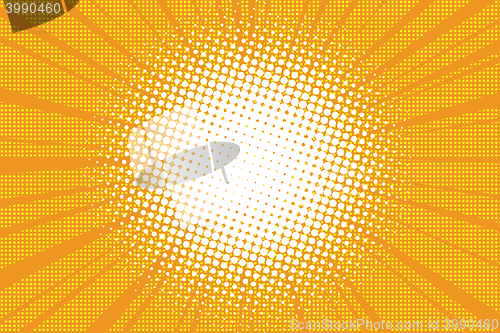 Image of The sun comic book retro pop art background