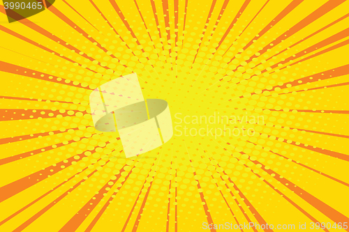 Image of The sun comic book retro pop art background