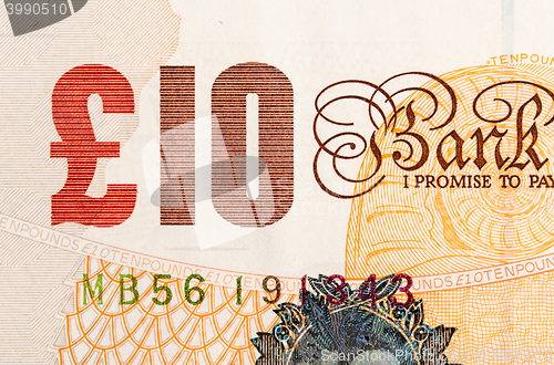 Image of Pound currency background - 10 Pounds