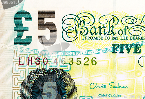 Image of Pound currency background - 5 Pounds