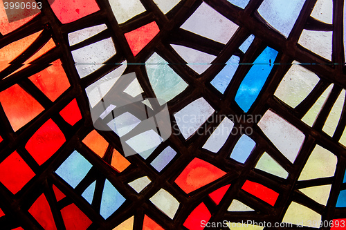 Image of Image of a multicolored stained glass window