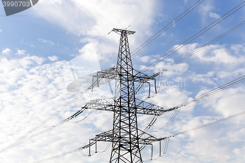 Image of High-voltage power poles