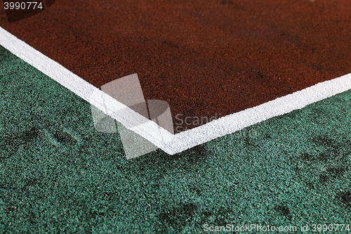 Image of markings on the stadium