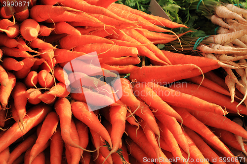 Image of red carrots background