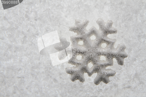 Image of christmas decoration snowflake