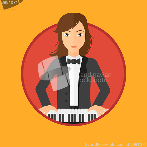 Image of Woman playing piano.