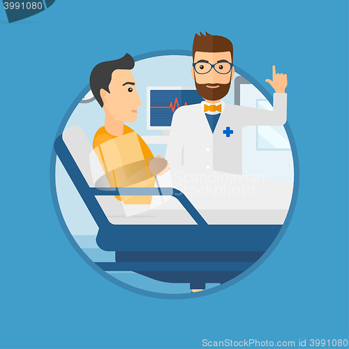 Image of Doctor visiting patient.