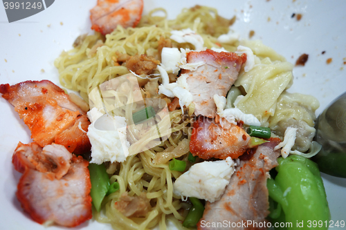 Image of Noodle with barbecue pork and wanton