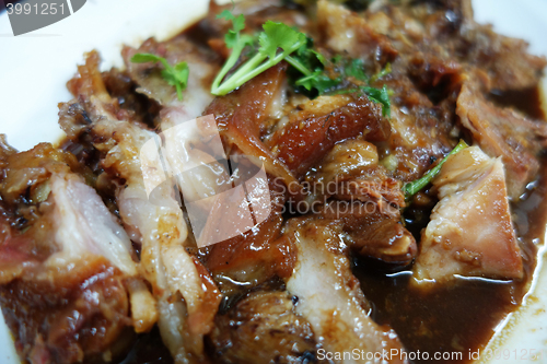 Image of Stewed pork, famous dish in Bangkok