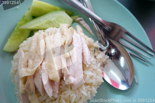 Image of Chicken rice, steamed chicken