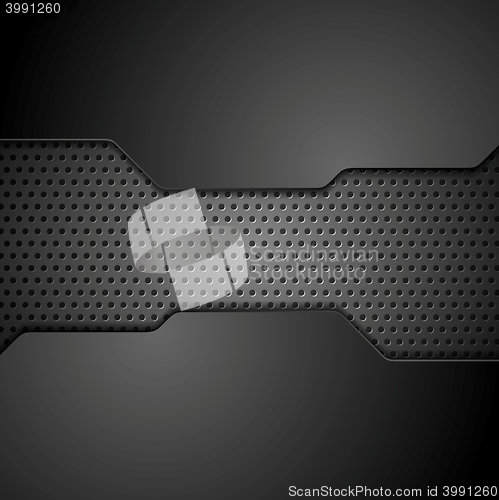 Image of Metal perforated texture technology background