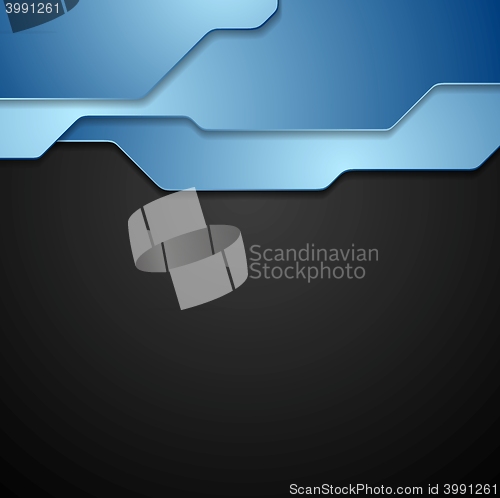 Image of Blue and black tech corporate background