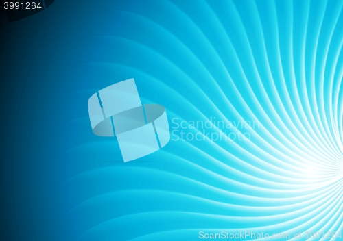 Image of Abstract shiny blue swirl background