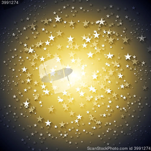 Image of Dark yellow stars abstract background