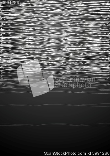 Image of Abstract white curved lines on black background