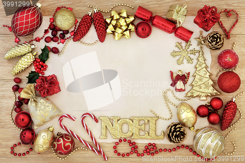 Image of Christmas Noel Abstract Border