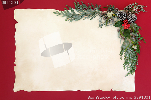 Image of Christmas Abstract Background Border