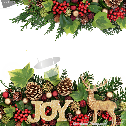 Image of Christmas Joy Abstract Border