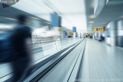 Image of airport gates scenery motion blur