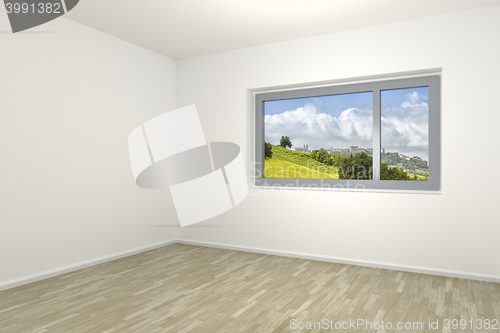 Image of empty room with a window