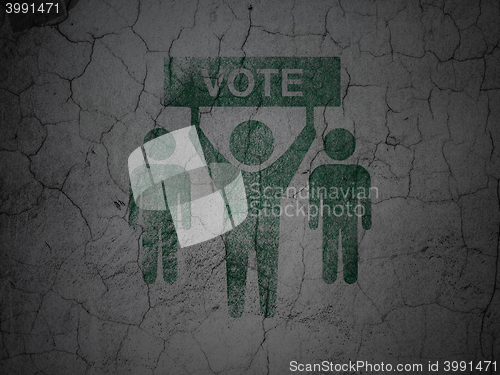 Image of Political concept: Election Campaign on grunge wall background