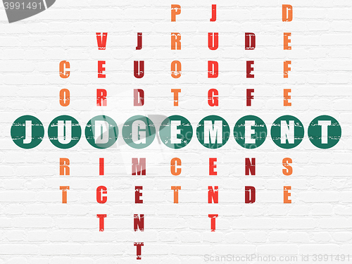 Image of Law concept: Judgement in Crossword Puzzle