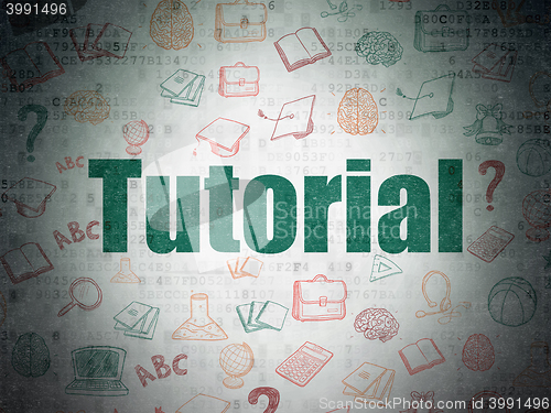 Image of Learning concept: Tutorial on Digital Data Paper background