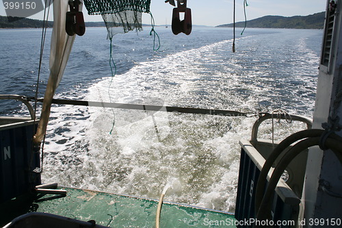 Image of Rear end of fishing boat