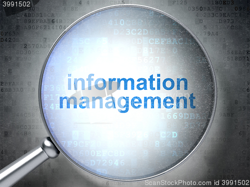 Image of Information concept: Information Management with optical glass