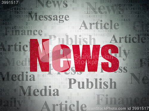 Image of News concept: News on Digital Data Paper background