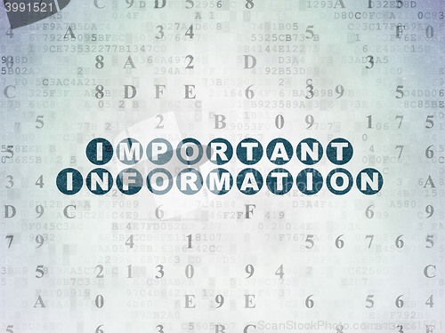 Image of Data concept: Important Information on Digital Data Paper background