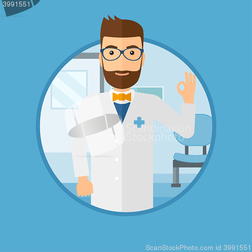 Image of Doctor showing ok sign.