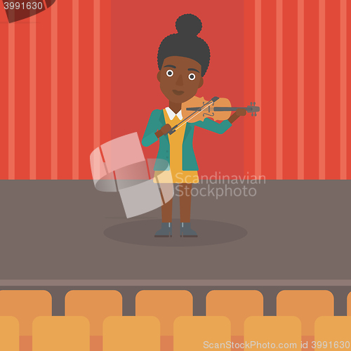 Image of Woman playing violin.