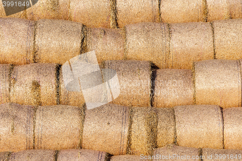 Image of stack of straw in the field