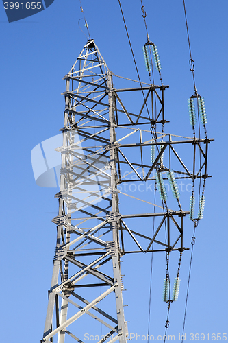 Image of High-voltage power poles