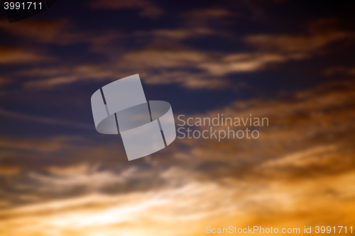 Image of the sky at sunset