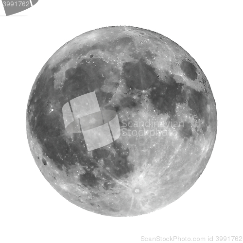 Image of Full moon seen with telescope