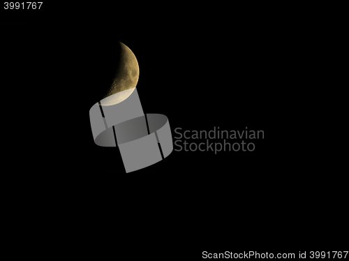 Image of First quarter moon sepia