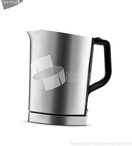 Image of Stainless steel electric kettle isolated on white