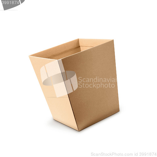 Image of Open carton box isolated on white background