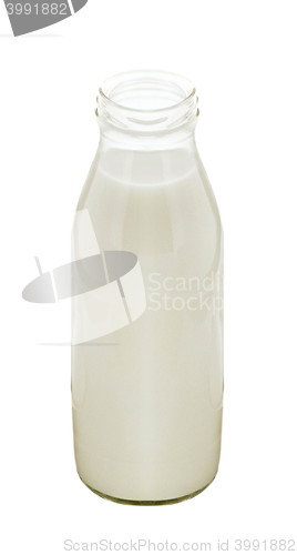 Image of Milk botle isolated on white