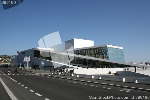 Image of Oslo opera house in summer