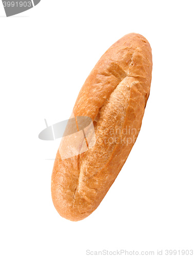 Image of One roll bread isolated on white background