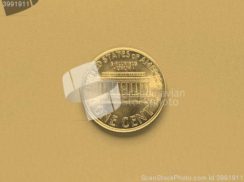 Image of Dollar coin - 1 cent - vintage