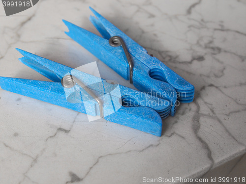 Image of Blue Clothespin peg