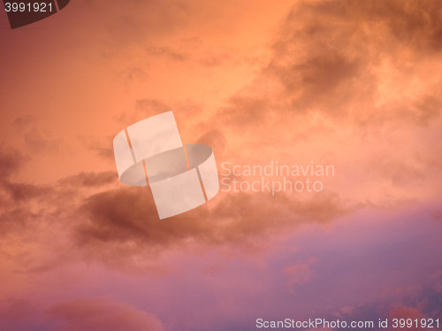 Image of Red sky at sunset